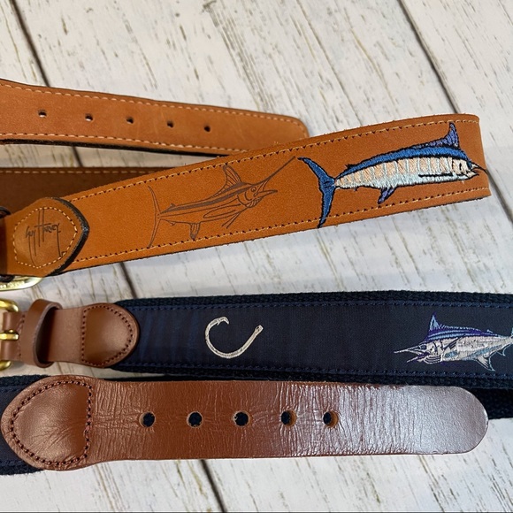 Guy Harvey & Leather Man Accessories Mens Fishing Belts 2 Guy Harvey